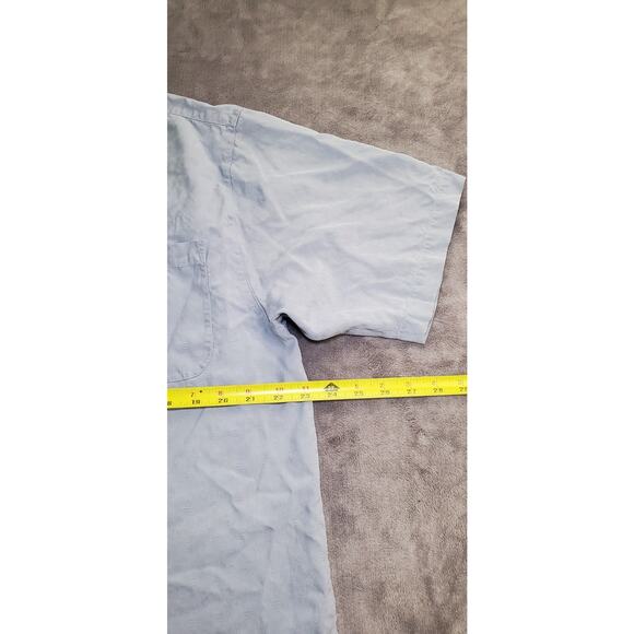 Tommy Bahama Sz M Shirt Men’s Gray 100% Silk Button Down Beach Casual C14-21 - Picture 3 of 7